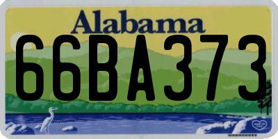 AL license plate 66BA373