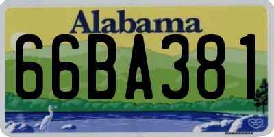 AL license plate 66BA381