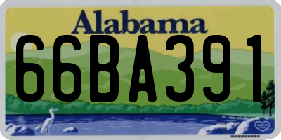 AL license plate 66BA391