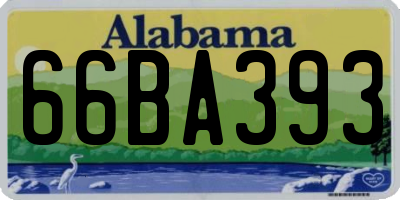 AL license plate 66BA393