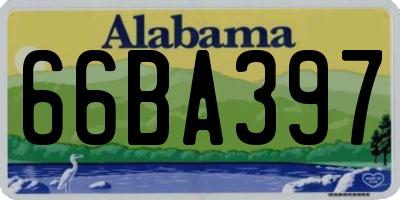 AL license plate 66BA397