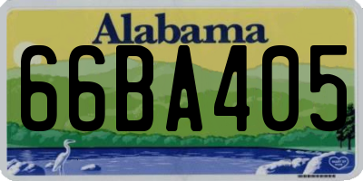 AL license plate 66BA405