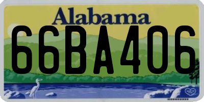 AL license plate 66BA406