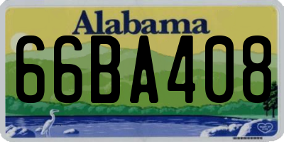 AL license plate 66BA408