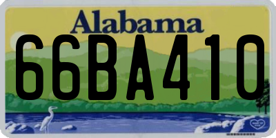 AL license plate 66BA410