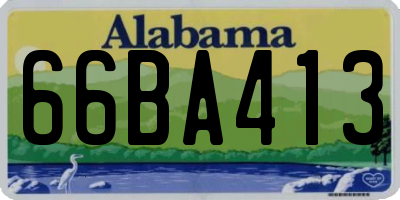 AL license plate 66BA413