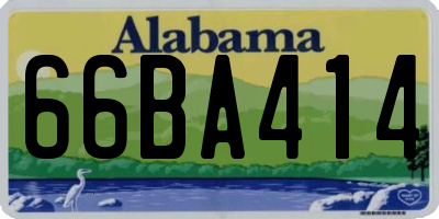 AL license plate 66BA414