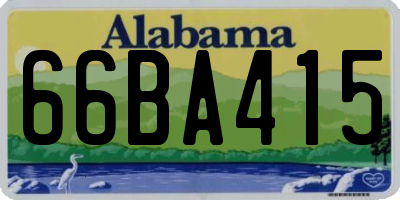 AL license plate 66BA415