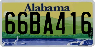 AL license plate 66BA416