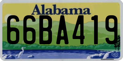 AL license plate 66BA419
