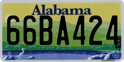 AL license plate 66BA424