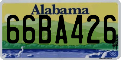 AL license plate 66BA426