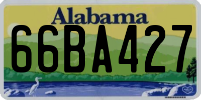 AL license plate 66BA427