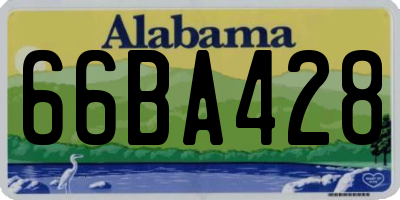 AL license plate 66BA428