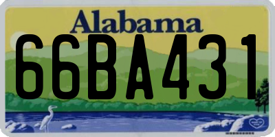 AL license plate 66BA431