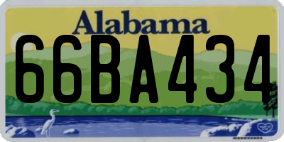 AL license plate 66BA434