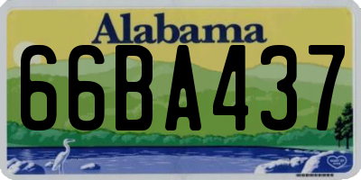 AL license plate 66BA437