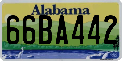 AL license plate 66BA442