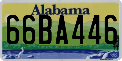 AL license plate 66BA446