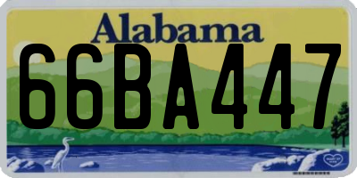 AL license plate 66BA447