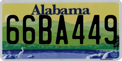 AL license plate 66BA449