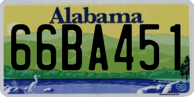 AL license plate 66BA451