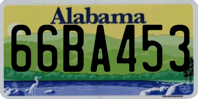 AL license plate 66BA453