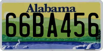 AL license plate 66BA456