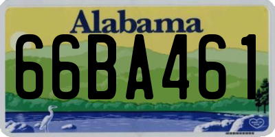AL license plate 66BA461