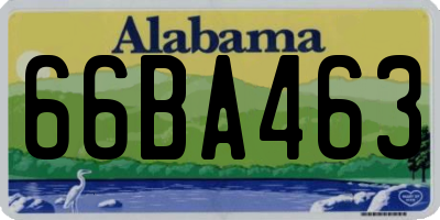 AL license plate 66BA463