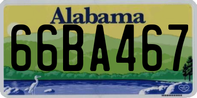 AL license plate 66BA467