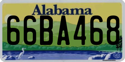 AL license plate 66BA468