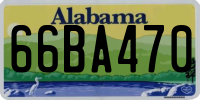 AL license plate 66BA470