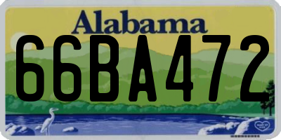 AL license plate 66BA472