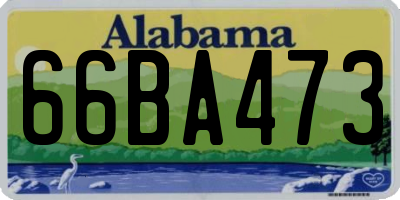 AL license plate 66BA473