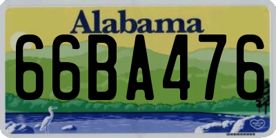 AL license plate 66BA476