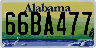 AL license plate 66BA477