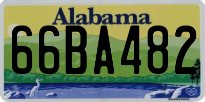AL license plate 66BA482