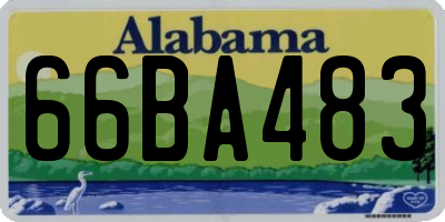 AL license plate 66BA483
