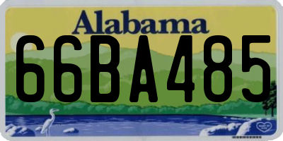 AL license plate 66BA485