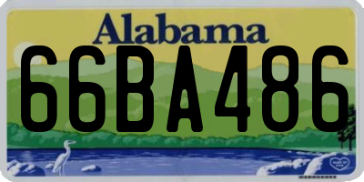 AL license plate 66BA486