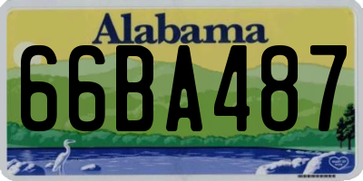 AL license plate 66BA487