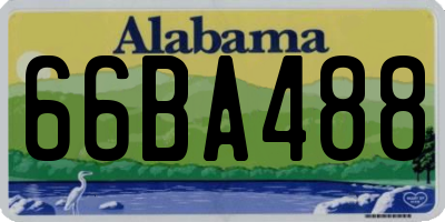 AL license plate 66BA488