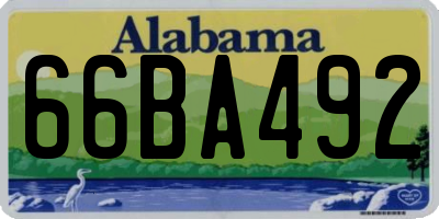 AL license plate 66BA492