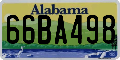 AL license plate 66BA498