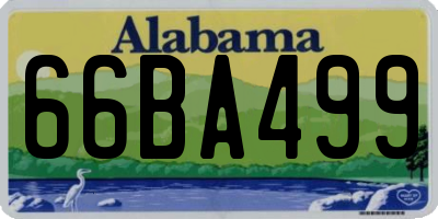 AL license plate 66BA499