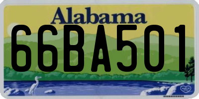AL license plate 66BA501