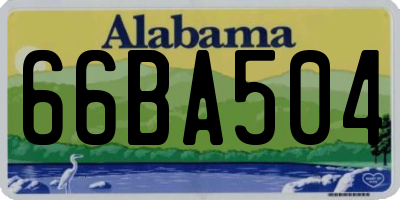 AL license plate 66BA504