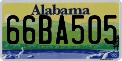 AL license plate 66BA505