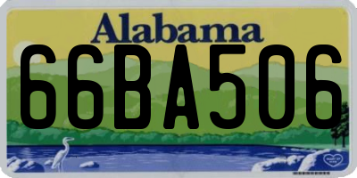 AL license plate 66BA506